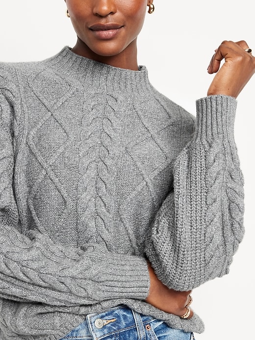 Image number 5 showing, SoSoft Crop Cable-Knit Sweater