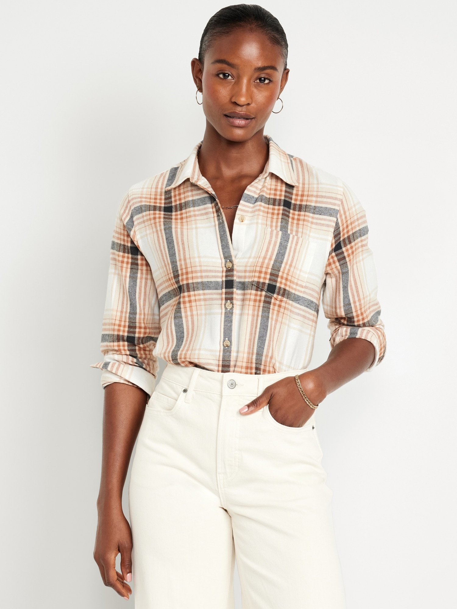 Classic Flannel Button-Down Shirt