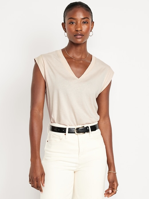 Image number 1 showing, Sleeveless V-Neck Top