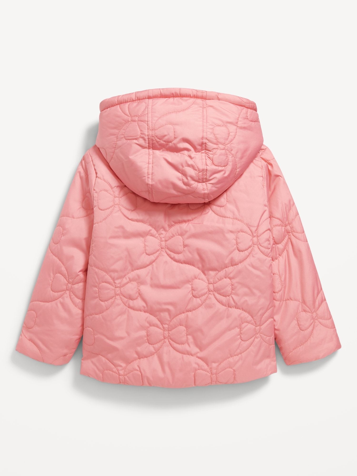 Quilted Sherpa-Trim Jacket for Toddler Girls