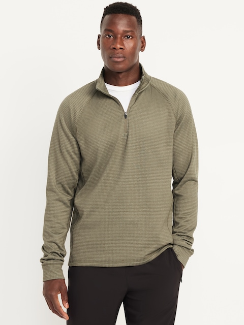 Go-Dry Cool Waffle Quarter Zip - Gray