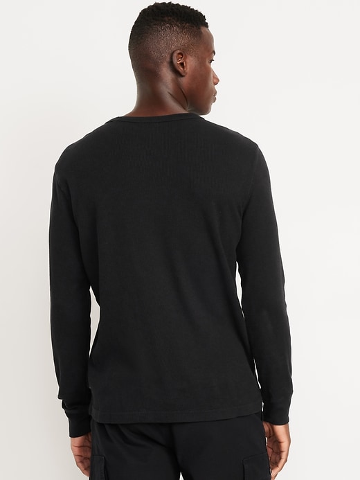 2 of 8 showing, with the color Black of product Waffle-Knit T-Shirt