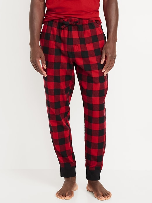 Patterned flannel jogger pajama pants for me sale