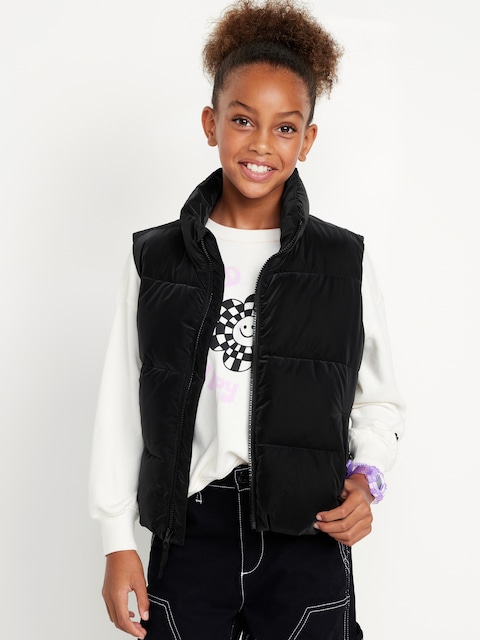 Gilet rembourré matelassé hydrorésistant pour fille