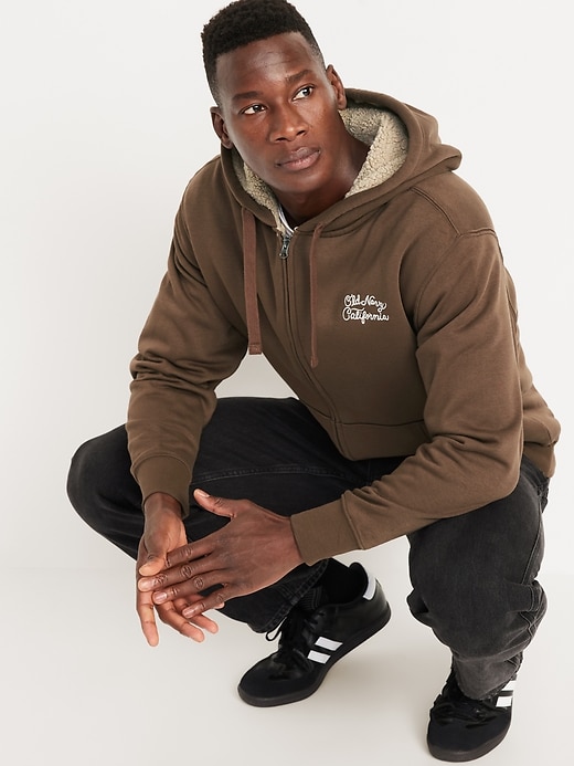 Image number 3 showing, Sherpa-Lined Logo Zip Jacket