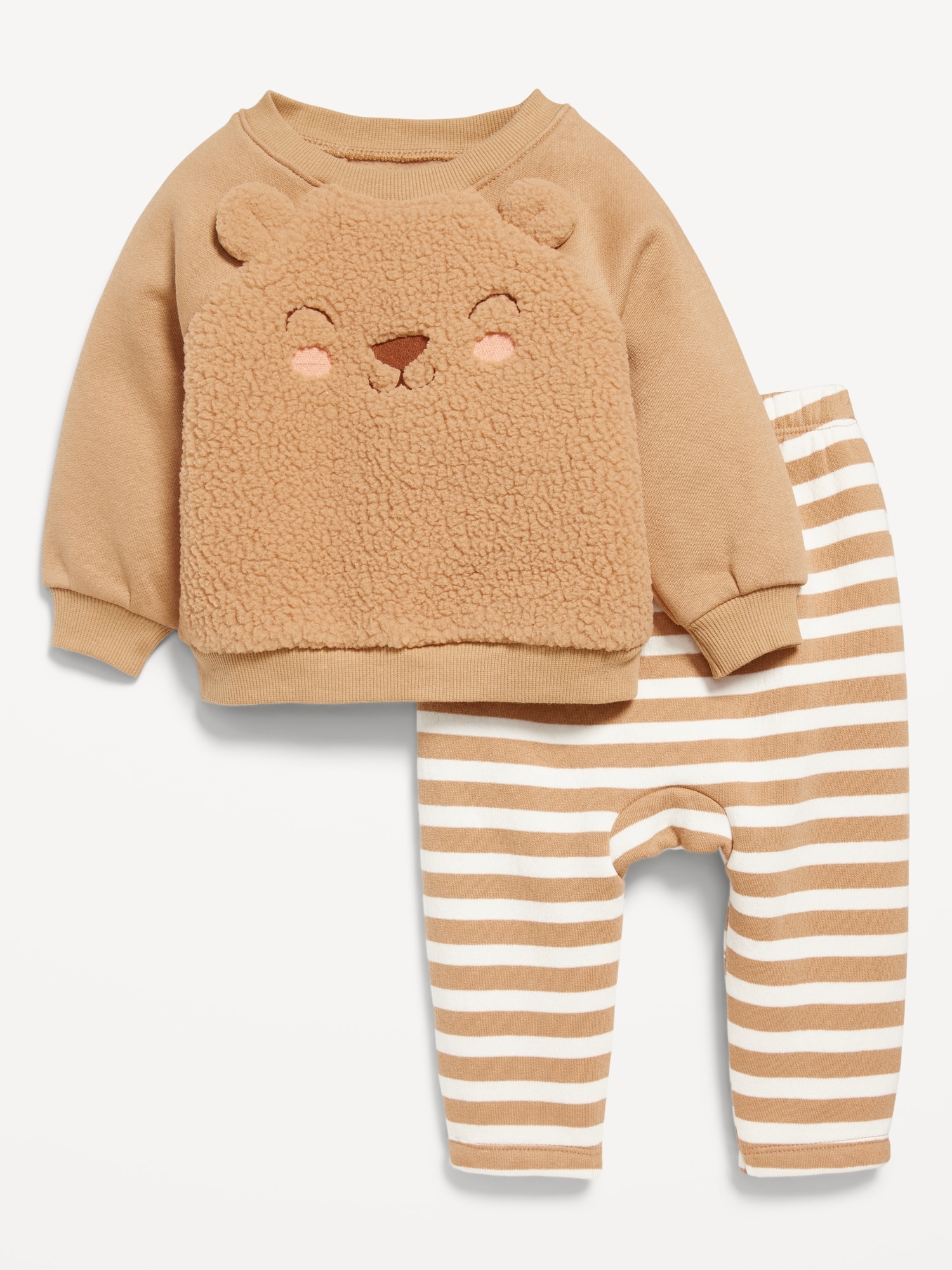 Crew-Neck Sweatshirt and Sweatpants Set for Baby