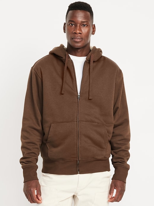 Image number 1 showing, Sherpa-Lined Zip Hoodie