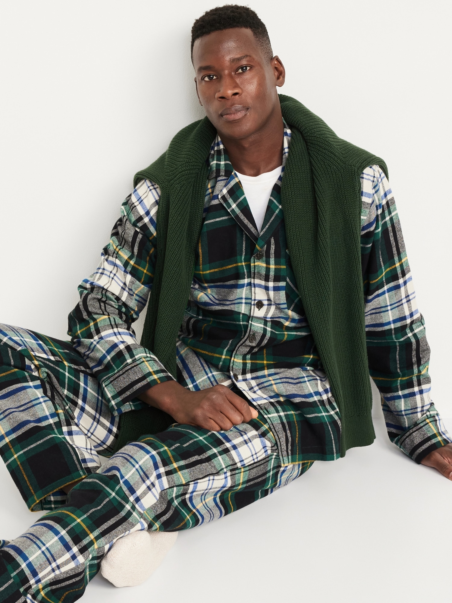 Flannel Pajama Set for Men Old Navy