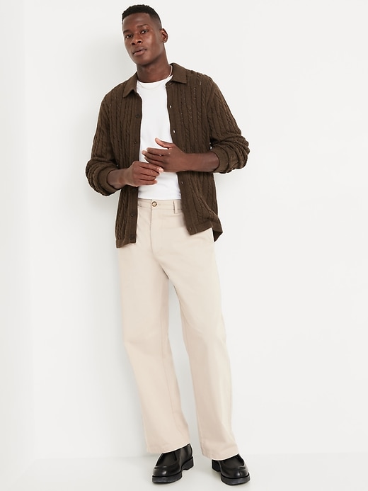 Image number 3 showing, Button-Down Cable-Knit Sweater