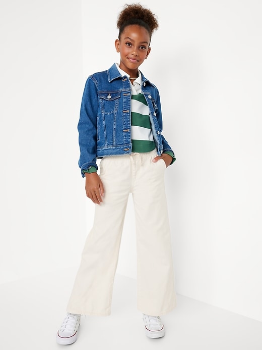 Image number 3 showing, High-Waisted Baggy Wide-Leg Pull-On Jeans for Girls
