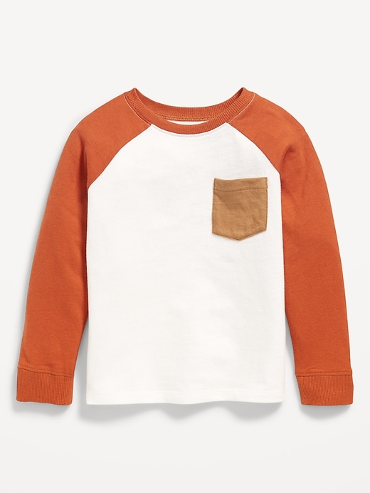 View large product image 1 of 1. Long-Sleeve Pocket T-Shirt for Toddler Boys