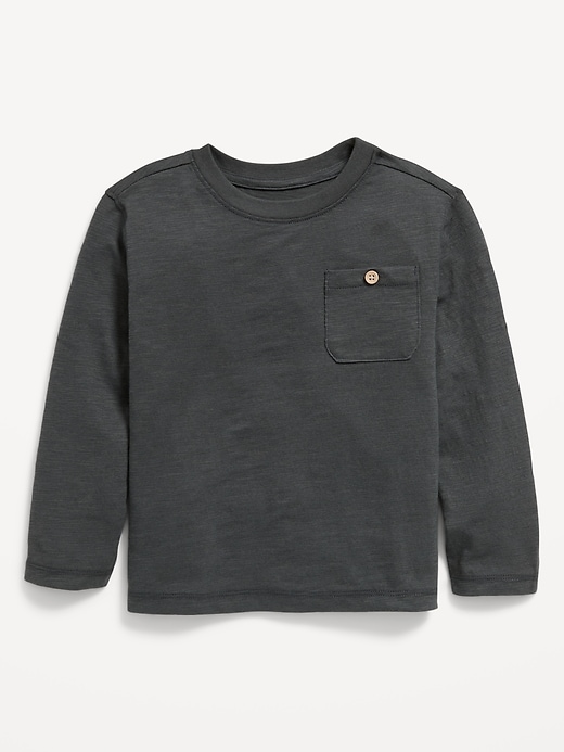 View large product image 1 of 1. Long-Sleeve Pocket T-Shirt for Toddler Boys