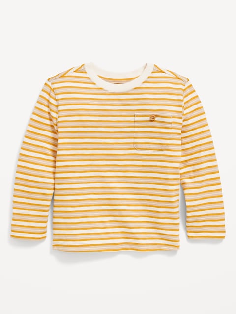 Long-Sleeve Pocket T-Shirt for Toddler Boys