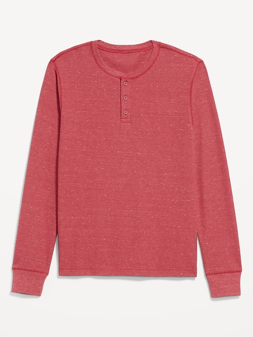 L'image numéro 7 présente T-shirt henley gaufré