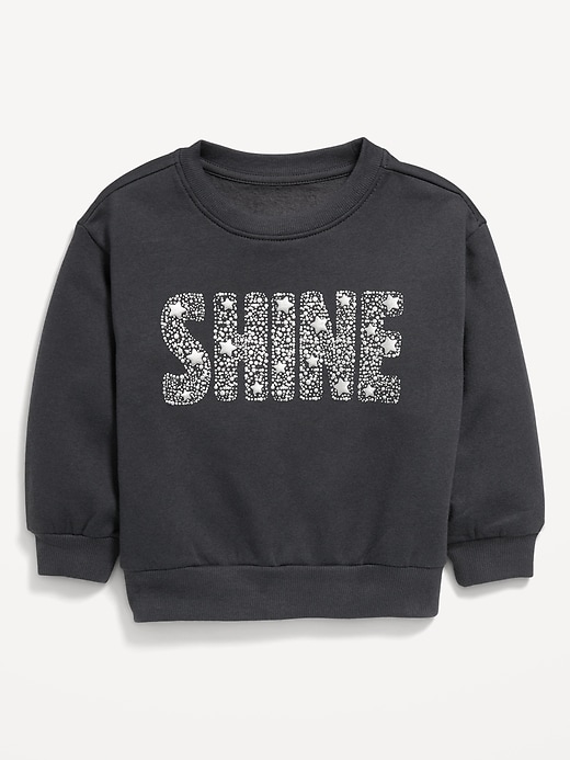 View large product image 1 of 1. Crew-Neck Graphic Sweatshirt for Toddler Girls