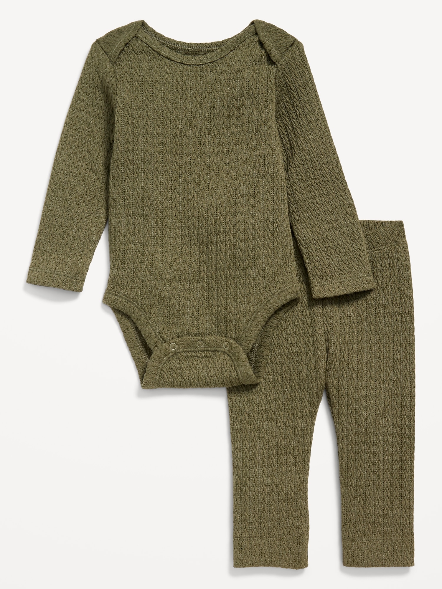 Ensemble cache-couche et legging en tricot jacquard pour bébé