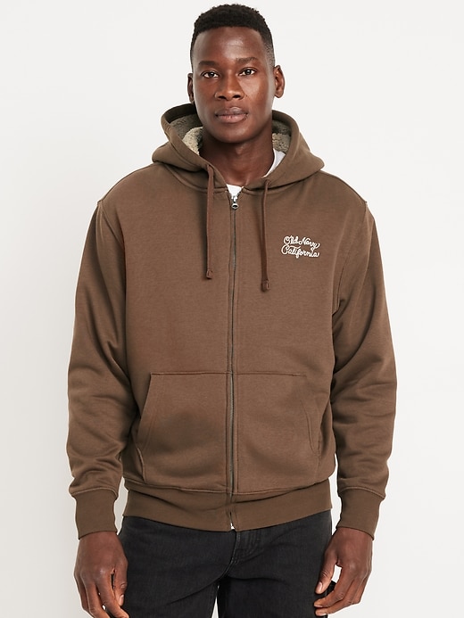 Image number 1 showing, Sherpa-Lined Logo Zip Jacket