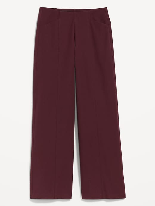 L'image numéro 4 présente Pantalon Pixie à taille haute extensible et à jambe large