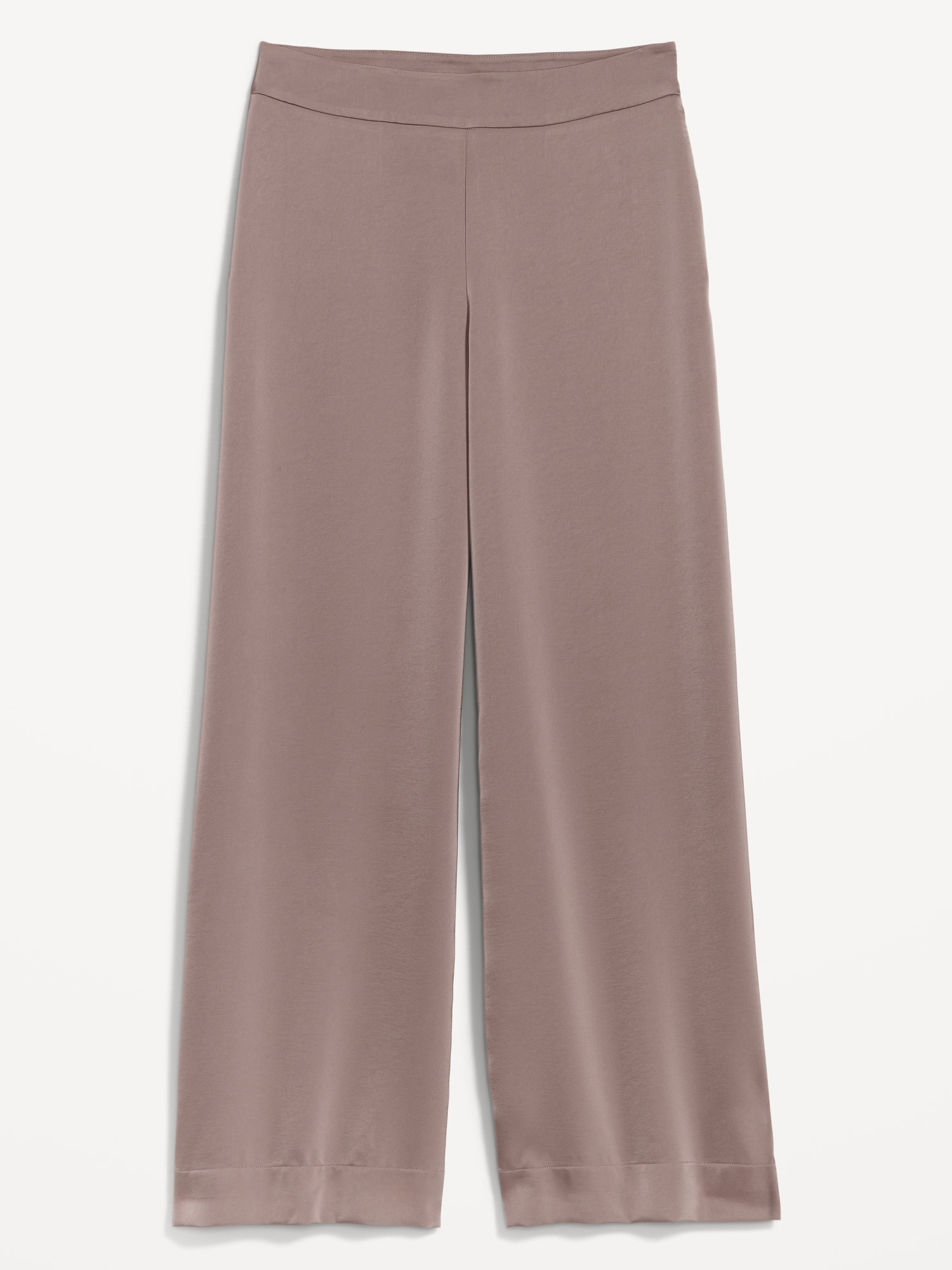 High-Waisted Satin Super Wide-Leg Pants