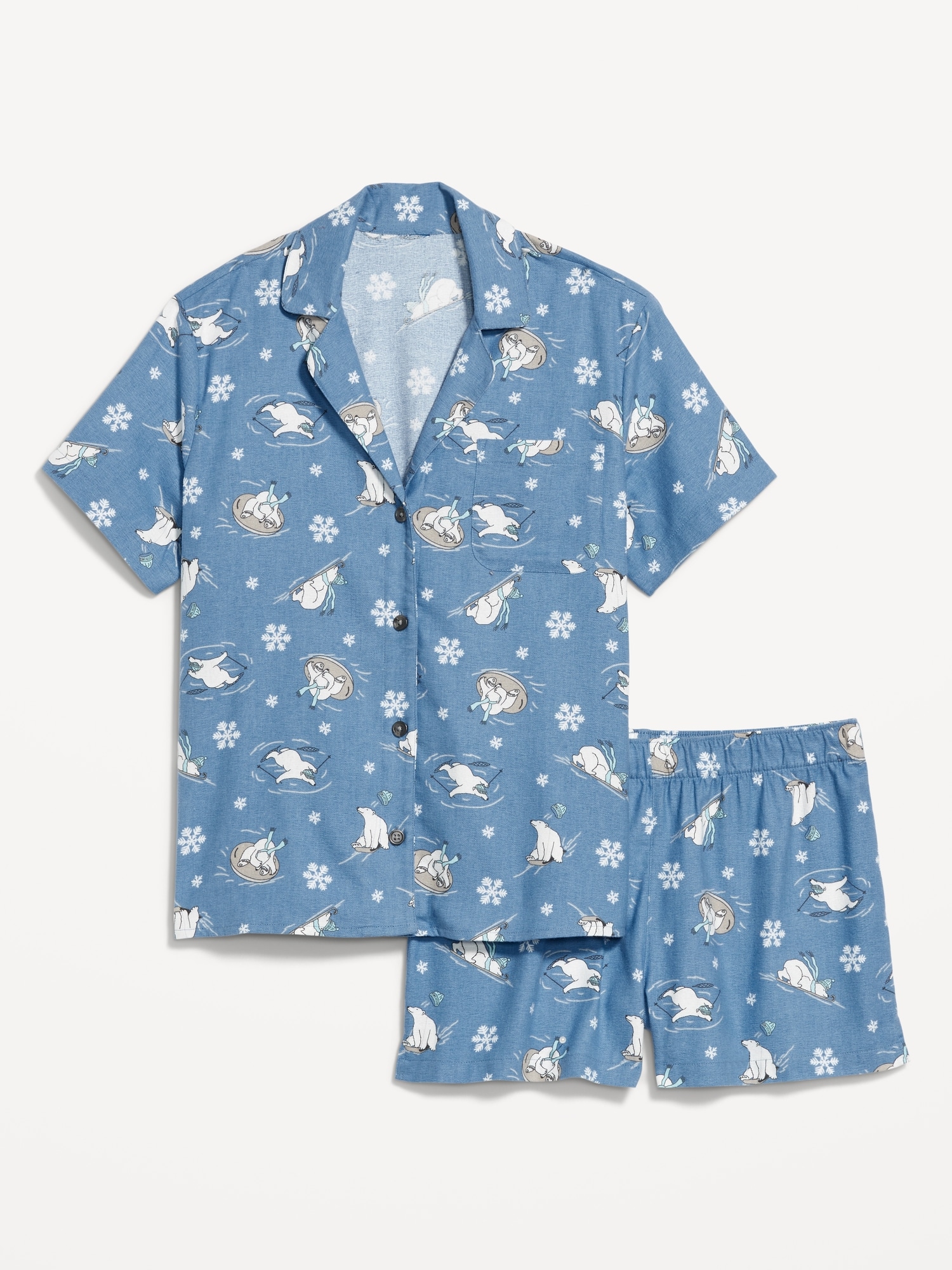 Flannel Pajama Short Set