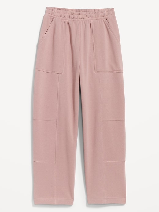 Image number 4 showing, Extra High-Waisted SoComfy Seamed Barrel-Leg Sweatpants