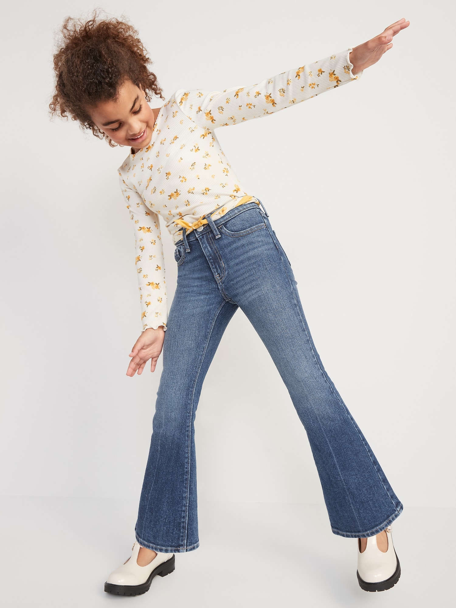 High-Waisted Flare Jeans for Girls