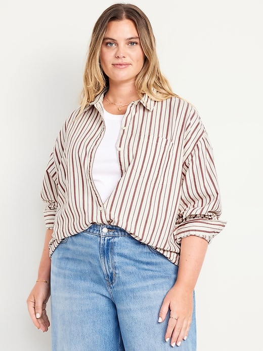 Image number 7 showing, Oversized Button-Down Boyfriend Shirt