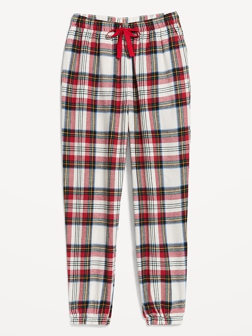 Image number 4 showing, High-Waisted Flannel Pajama Joggers