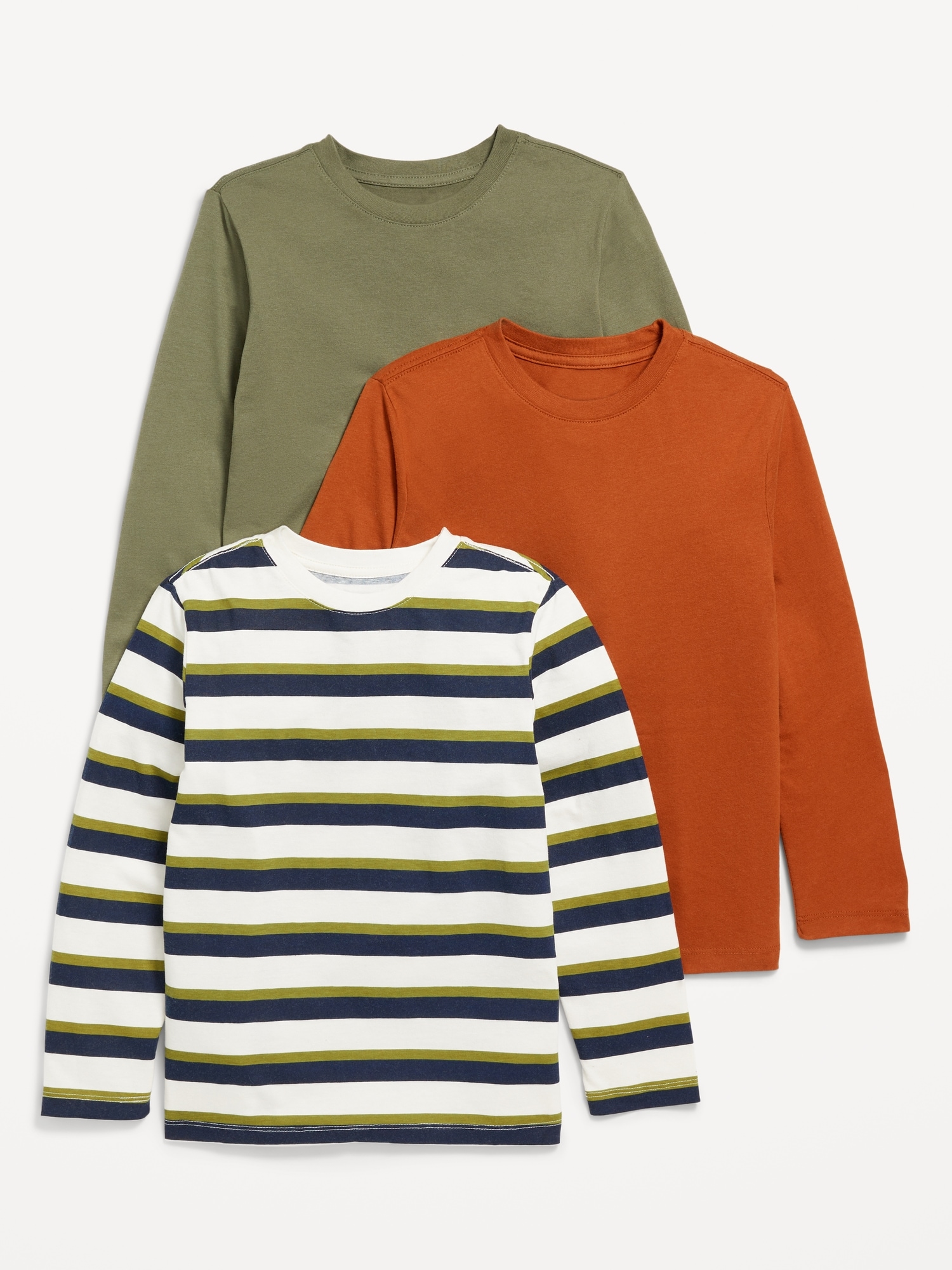 Softest Long-Sleeve T-Shirt 3-Pack for Boys