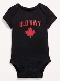 Image number 1 showing, Unisex Short-Sleeve Canada Logo-Graphic Bodysuit for Baby