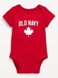 Image number 1 showing, Unisex Short-Sleeve Canada Logo-Graphic Bodysuit for Baby