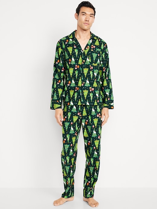 Image number 1 showing, Printed Flannel Pajama Set