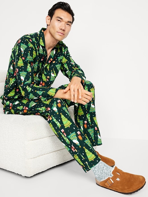 Image number 3 showing, Printed Flannel Pajama Set