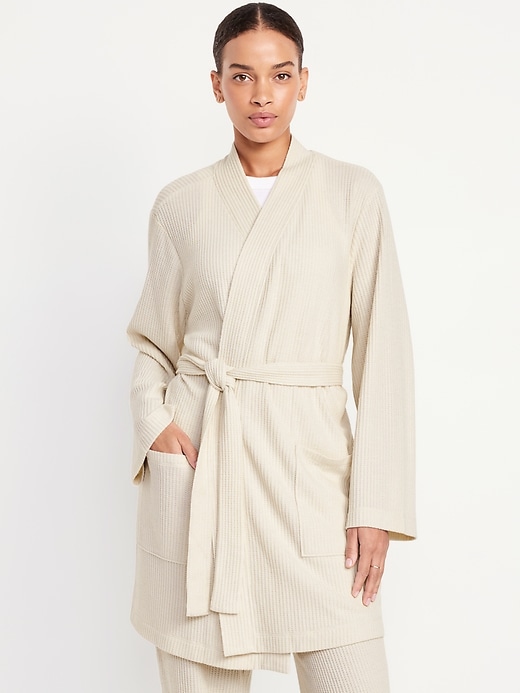 Image number 1 showing, Waffle Robe