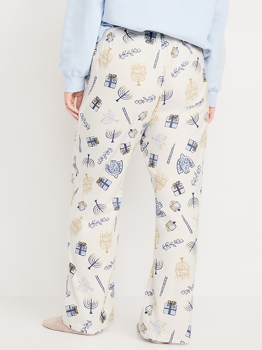 Image number 6 showing, Mid-Rise Printed Flannel Pajama Pants