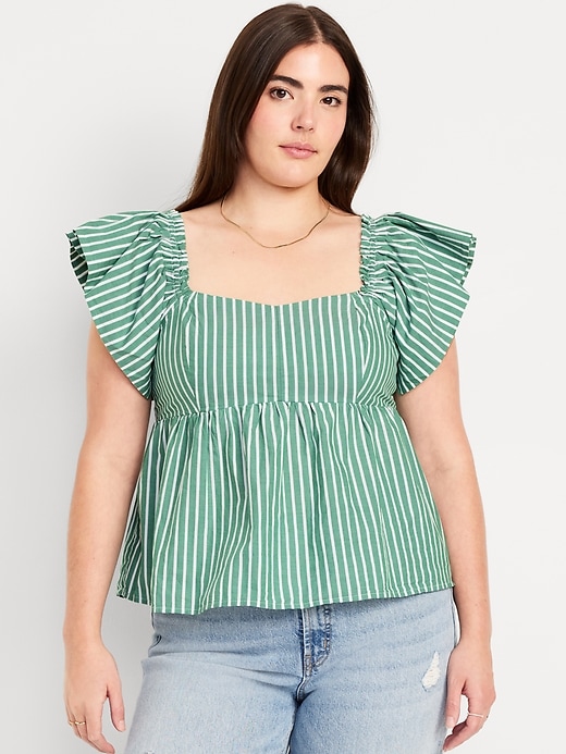 Image number 5 showing, Flutter-Sleeve Top