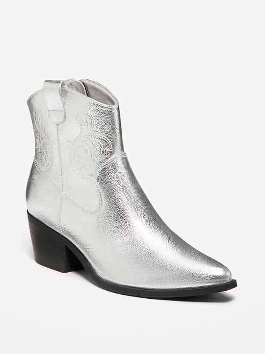 Image number 1 showing, Faux Leather Western Boot