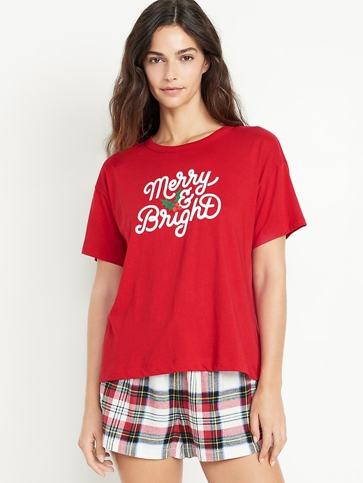 Image number 1 showing, Matching Holiday-Graphic T-Shirt