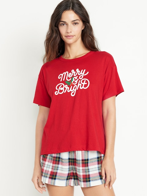 Matching Holiday-Graphic T-Shirt for Women