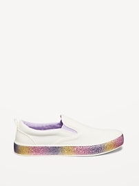 View large product image 3 of 4. Glitter Canvas Slip-On Sneakers for Girls