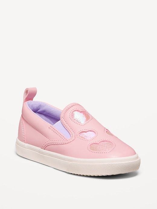 Voir une image plus grande du produit 1 de 4. Espadrilles à enfiler en similicuir pour toute-petite fille