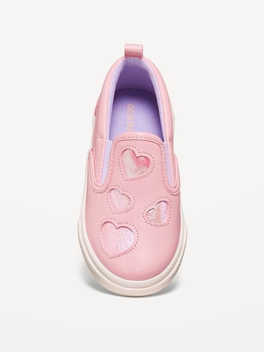 Voir une image plus grande du produit 2 de 4. Espadrilles à enfiler en similicuir pour toute-petite fille