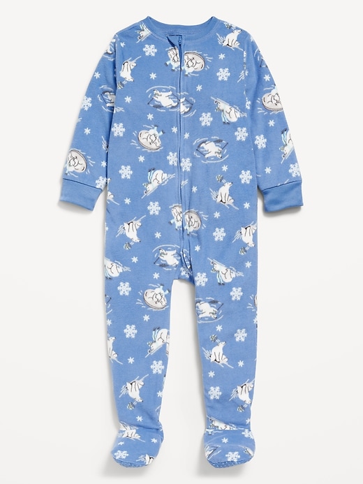 View large product image 2 of 3. Printed Microfleece Footed Pajama One-Piece for Toddler &amp; Baby