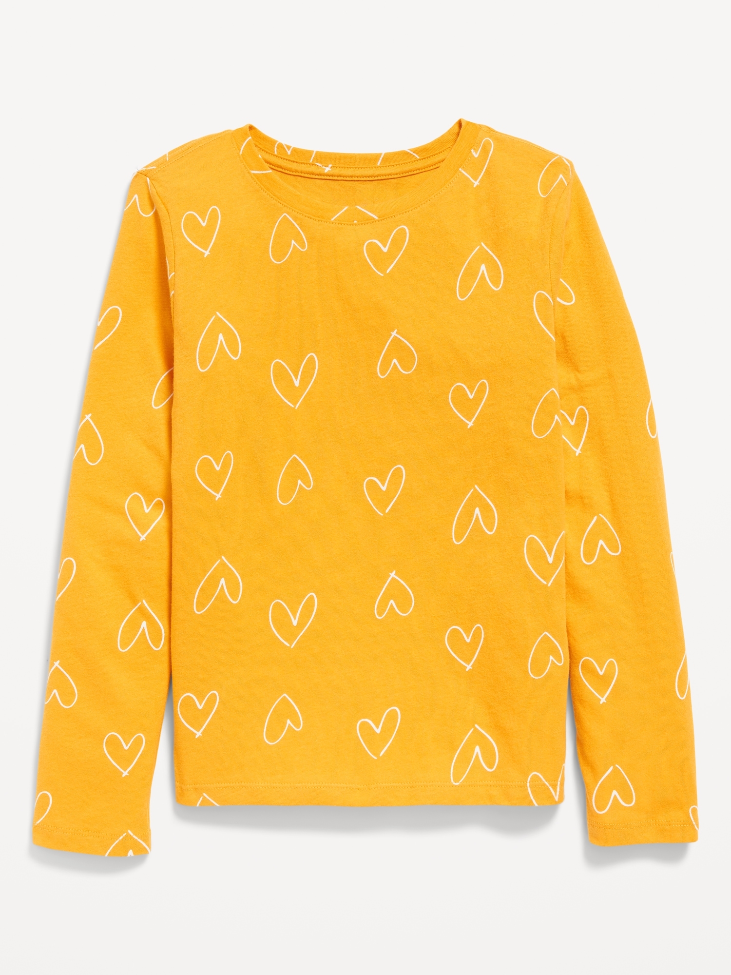 Girls yellow long sleeve t shirt hotsell