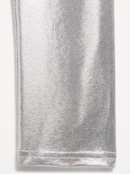 Image number 5 showing, Shiny Foil Print Leggings for Girls