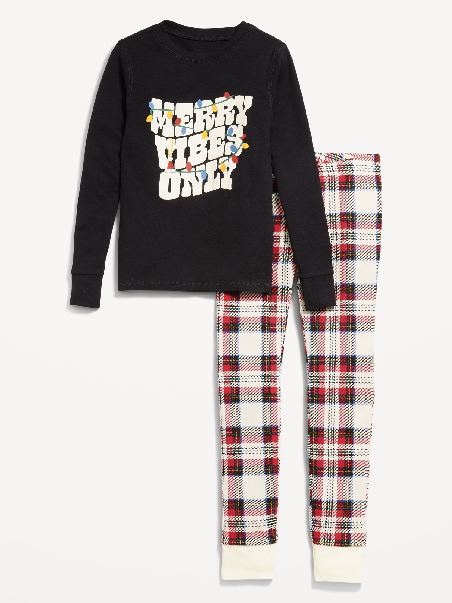 Gender-Neutral Graphic Snug-Fit Pajama Set for Kids