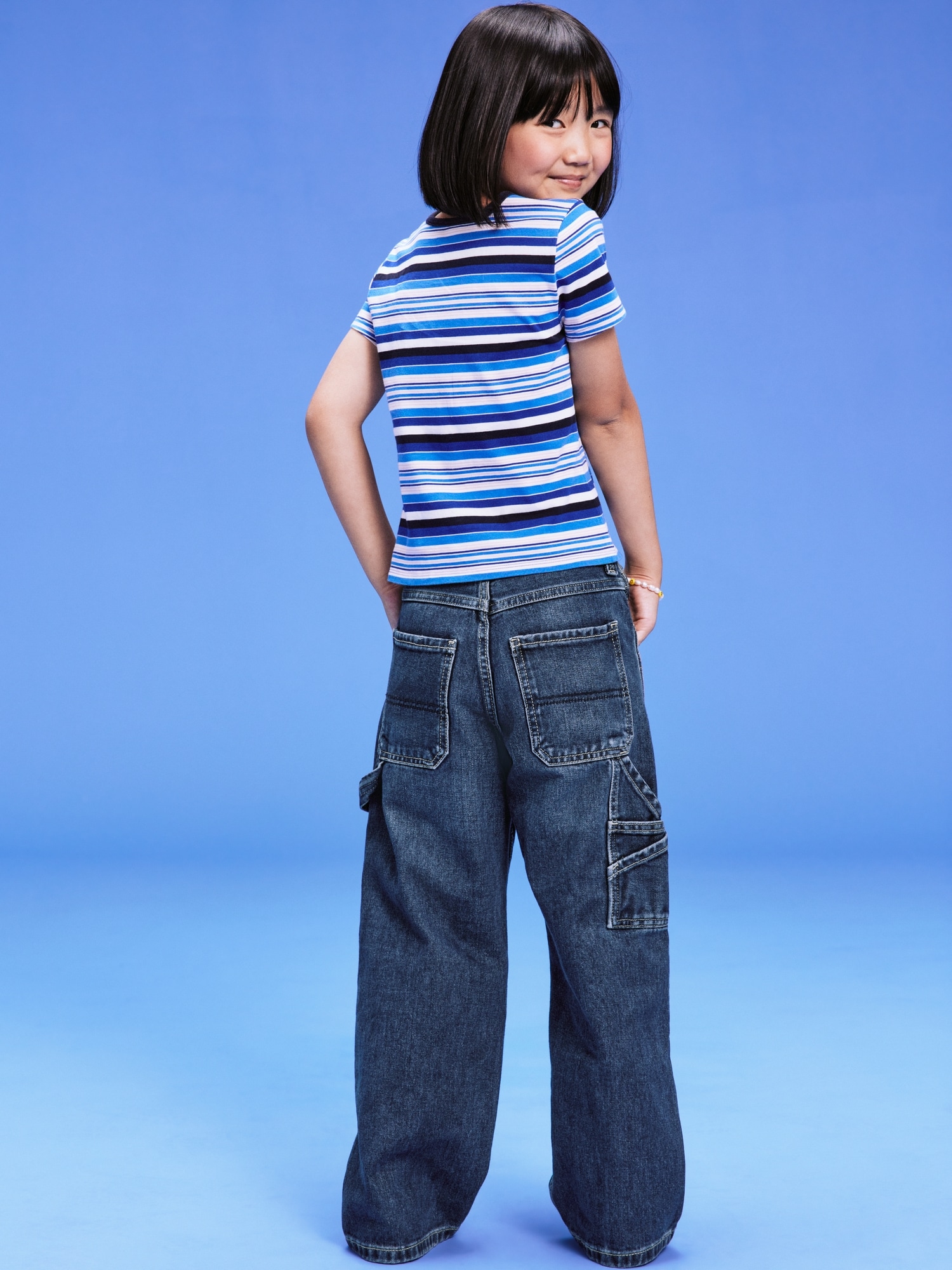 '94 High-Waisted Carpenter Jeans for Girls