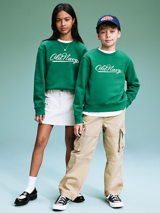 Image number 1 showing, '94 Gender-Neutral Logo-Graphic Sweatshirt for Kids