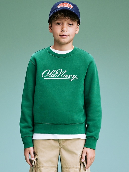 Image number 4 showing, '94 Gender-Neutral Logo-Graphic Sweatshirt for Kids