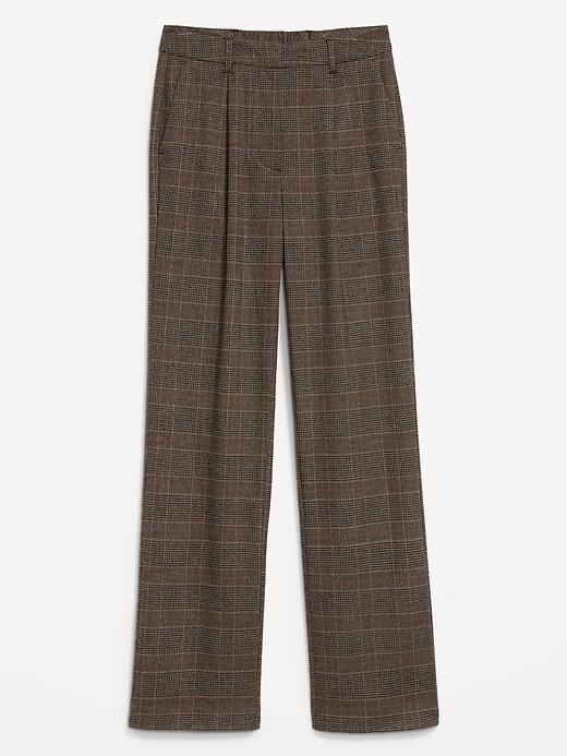 Image number 1 showing, Extra High-Waisted Taylor Wide-Leg Trouser Pants